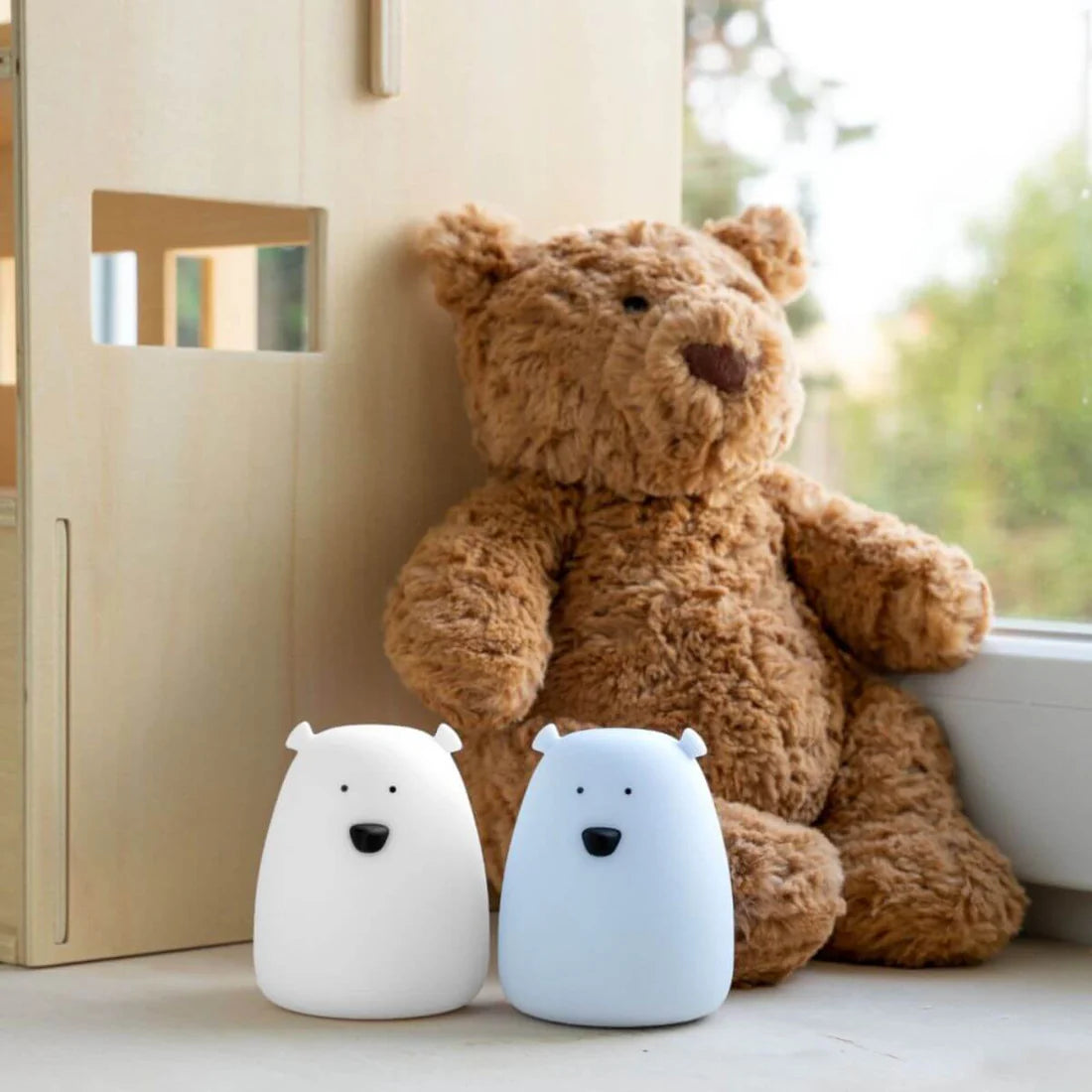Set de 2 Mini Lámparas - Oso Blanco y Azul Ártico