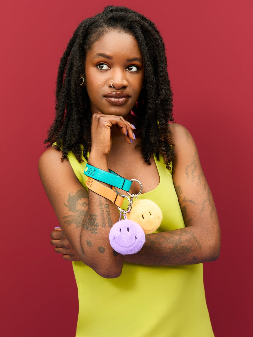 Charm de Peluche - Smiley Morado