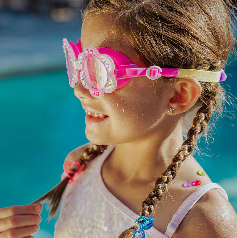 Gafas de natación - Flor rosa