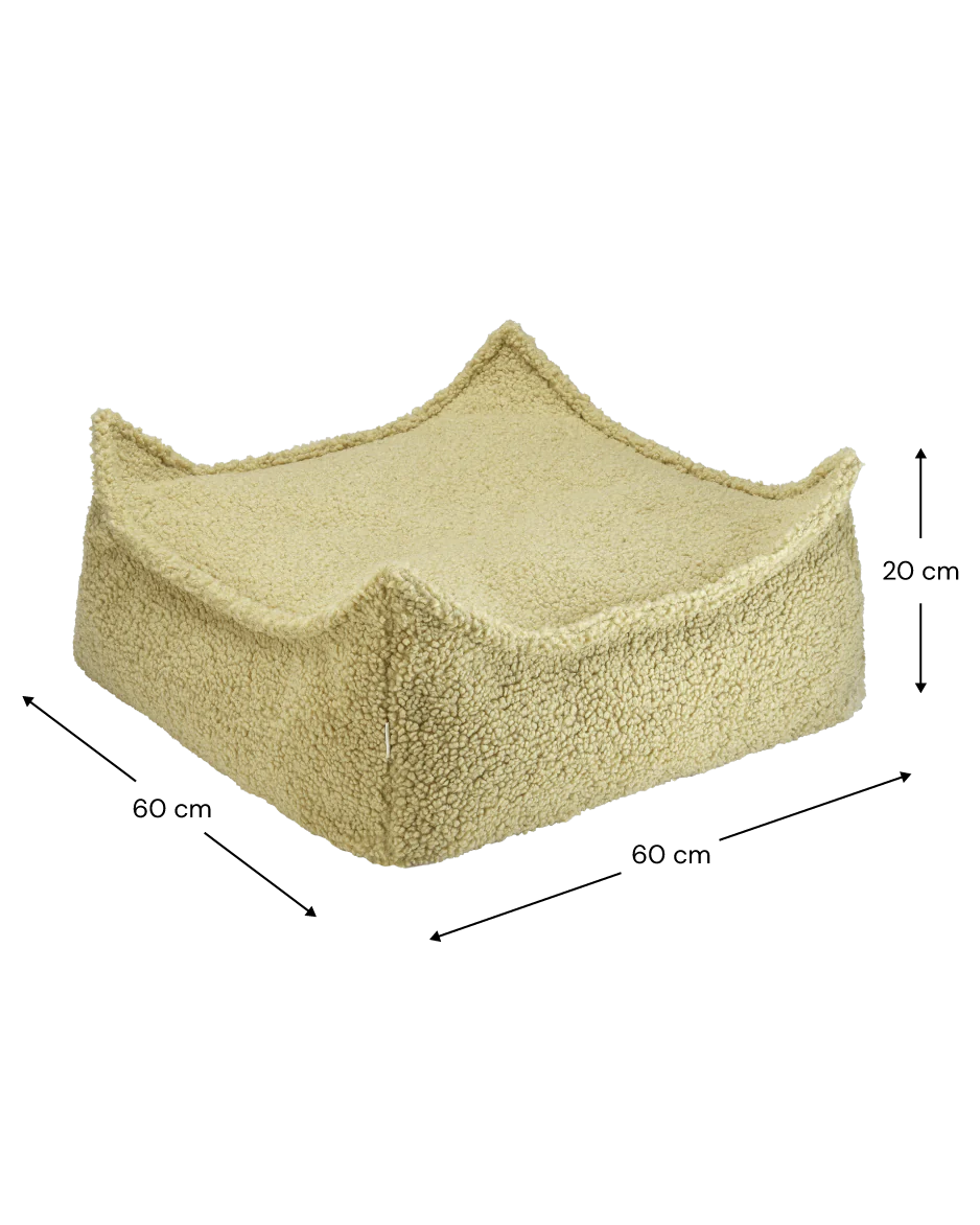 Square Ottoman - Teddy - Matcha