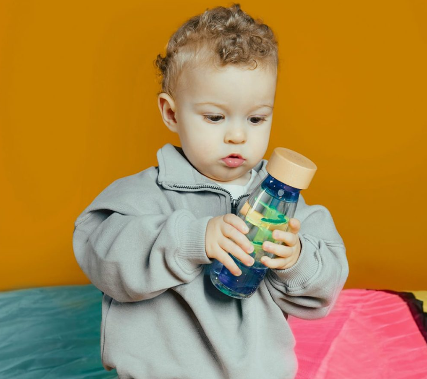 Botella sensorial - MOVE - Espiral Azul