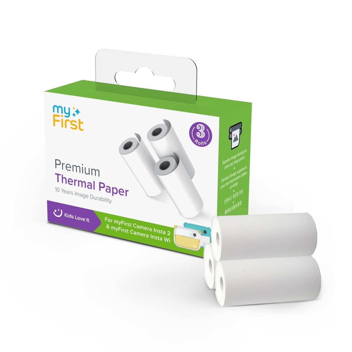 3 rollos de papel térmico/adhesivo (Camera Insta 2) - Casa de Fieras