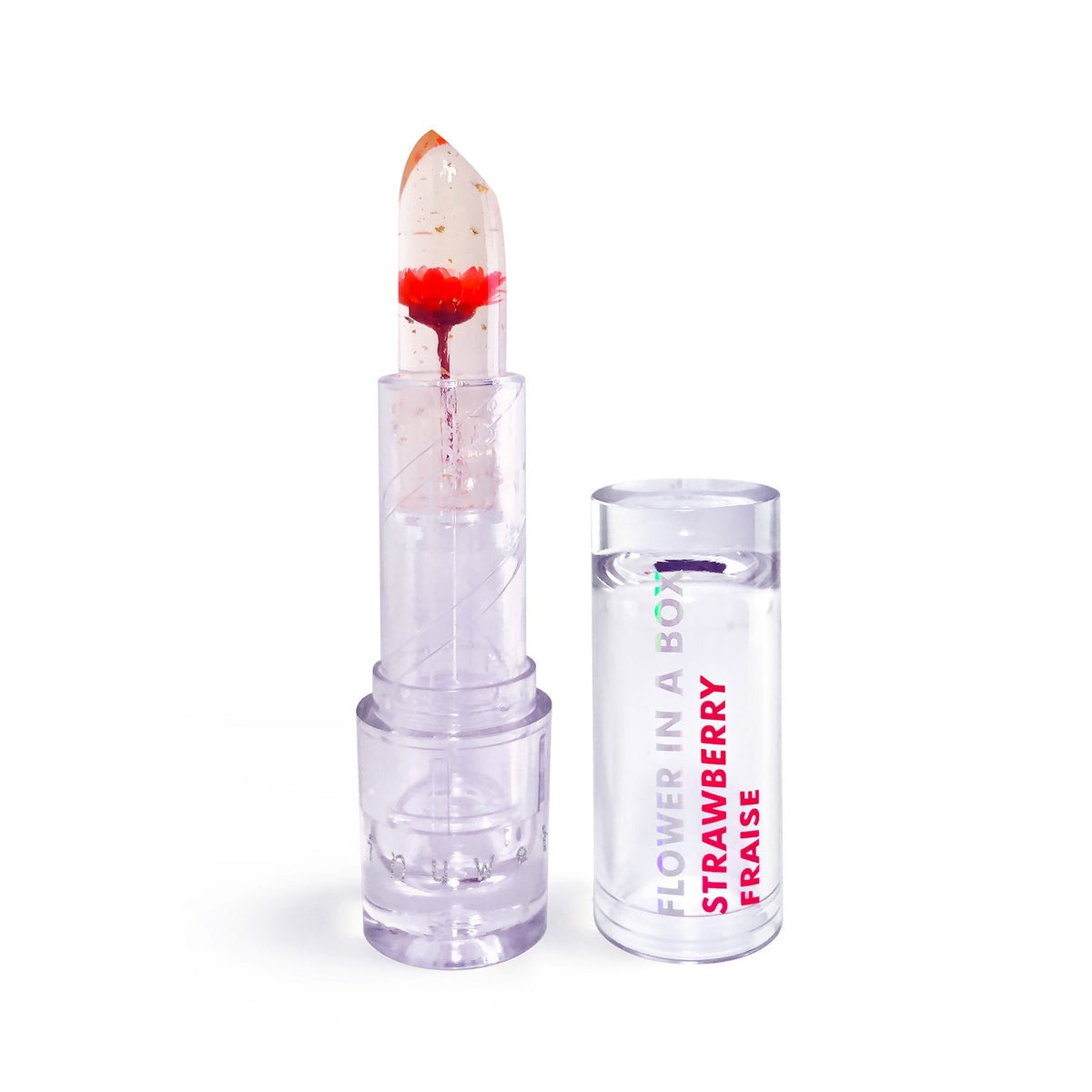 Balsamo labial con flor roja - Casa de Fieras