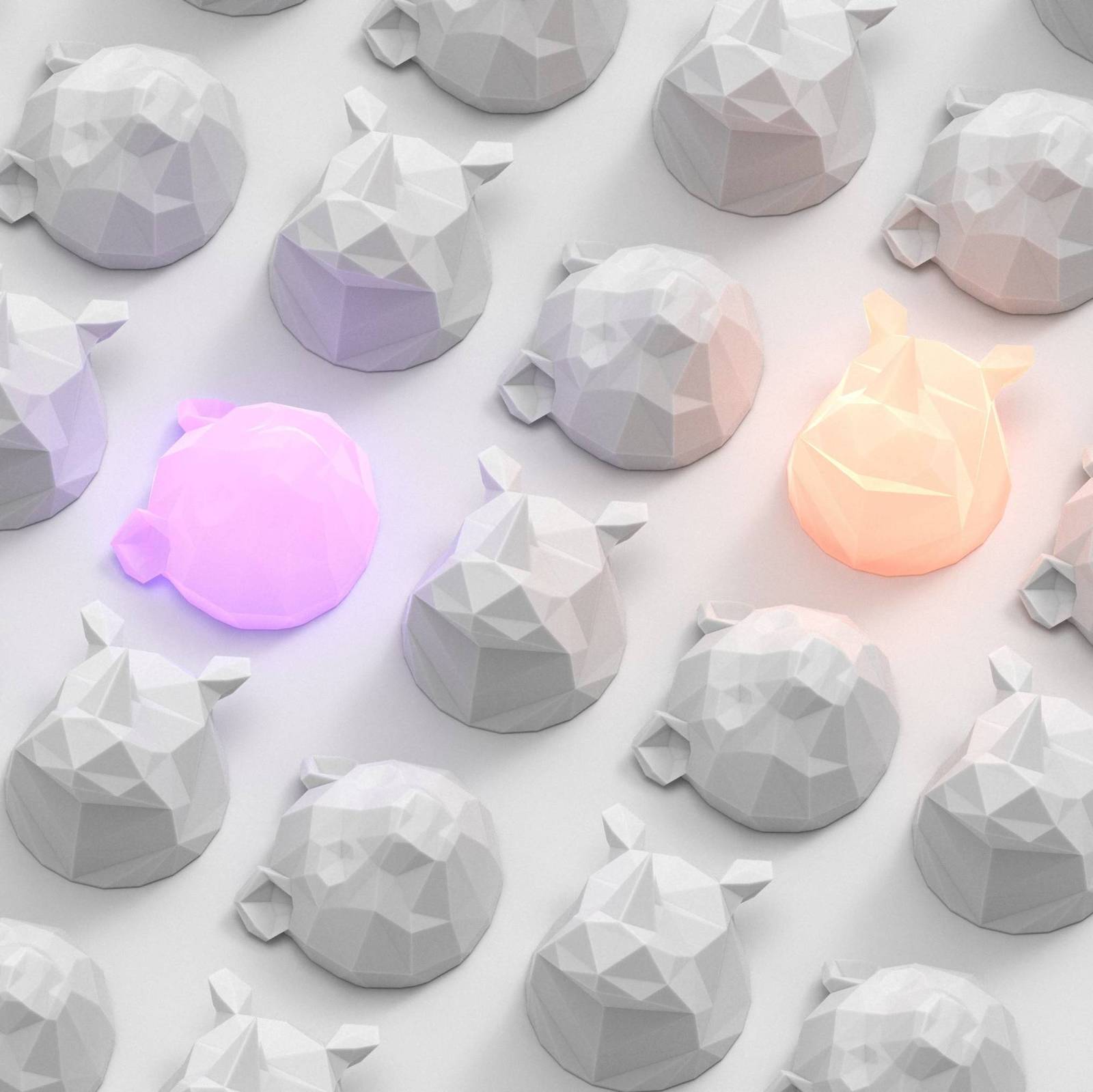 Lámpara pared - Panda (con imán y mando a distancia)