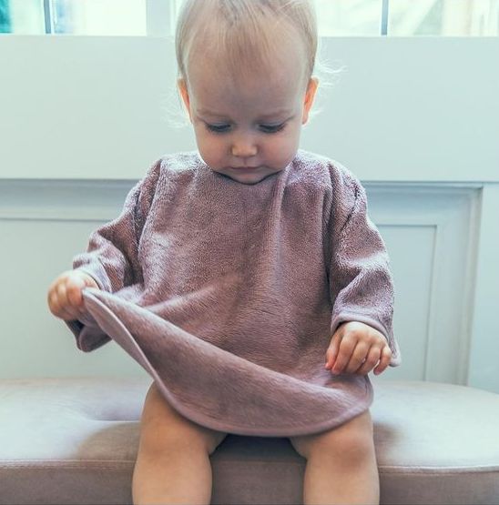 Babero mangas (Bambú) - Gris antracita - Casa de Fieras