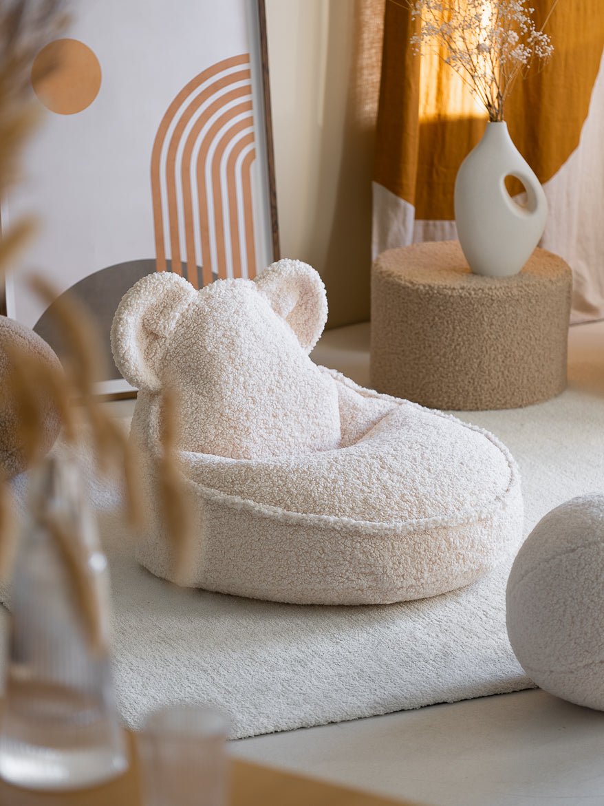 Beanbag Bear chair - Teddy - Cream White - Casa de Fieras