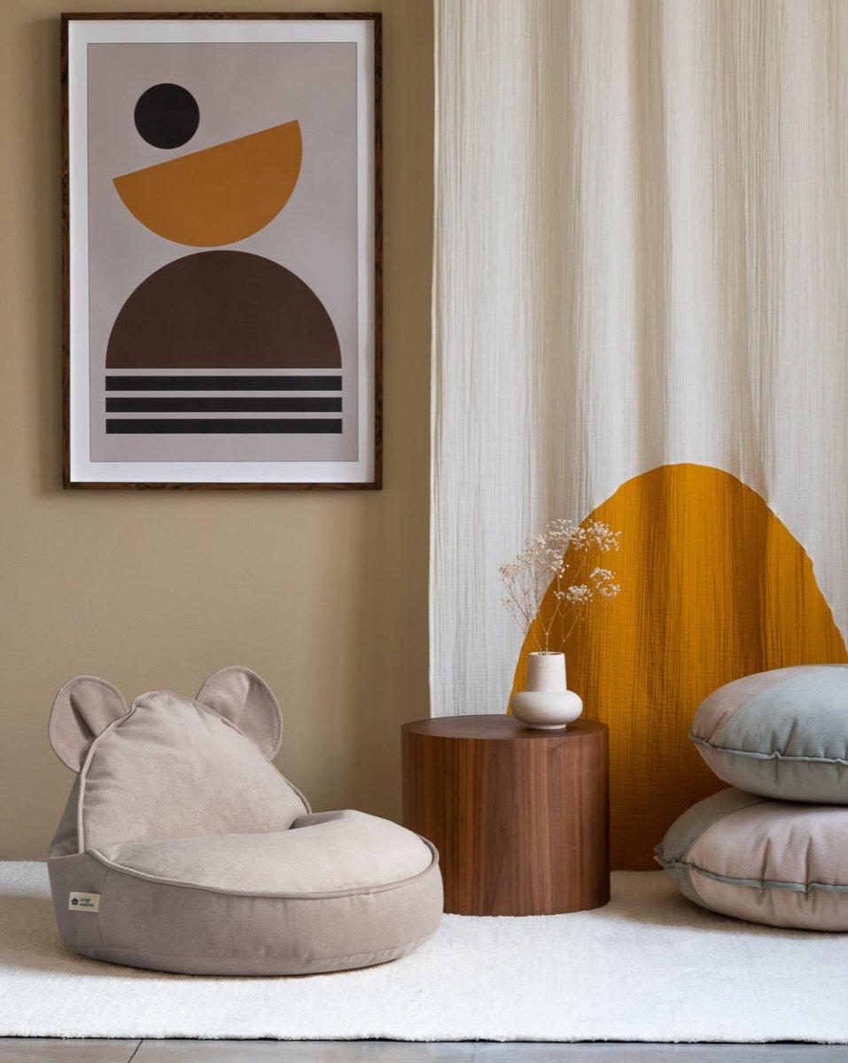 Beanbag Bear chair - Terciopelo - Dusty Beige - Casa de Fieras