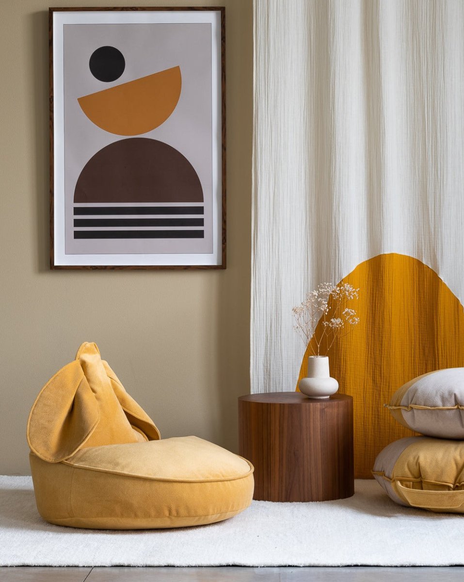 Beanbag Bunny chair - Terciopelo - Salted Caramel - Casa de Fieras