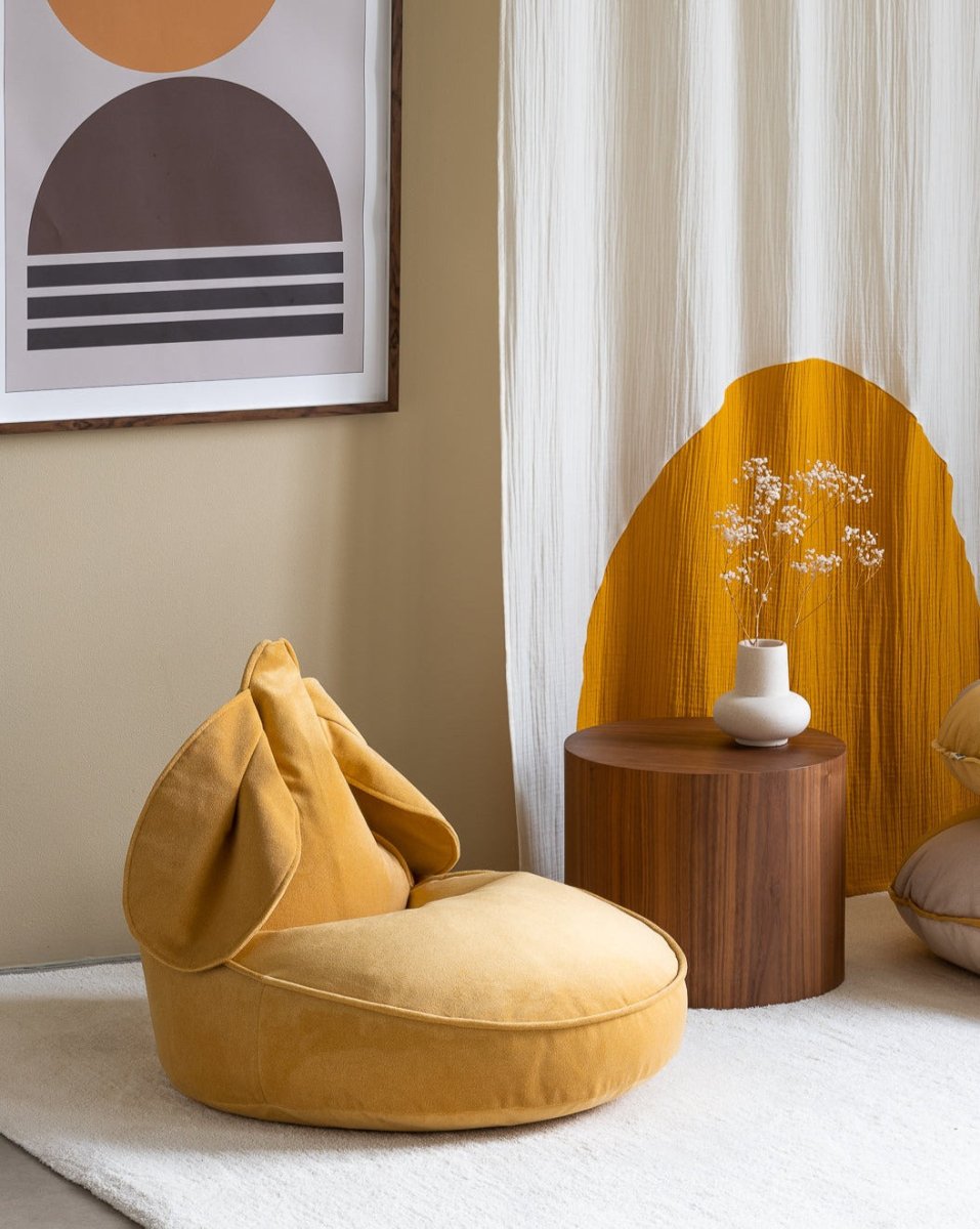 Beanbag Bunny chair - Terciopelo - Salted Caramel - Casa de Fieras