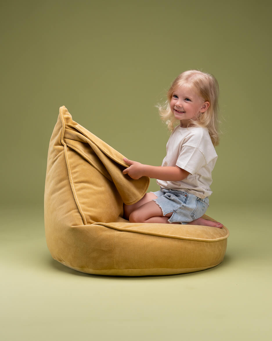 Beanbag Bunny chair - Terciopelo - Salted Caramel - Casa de Fieras
