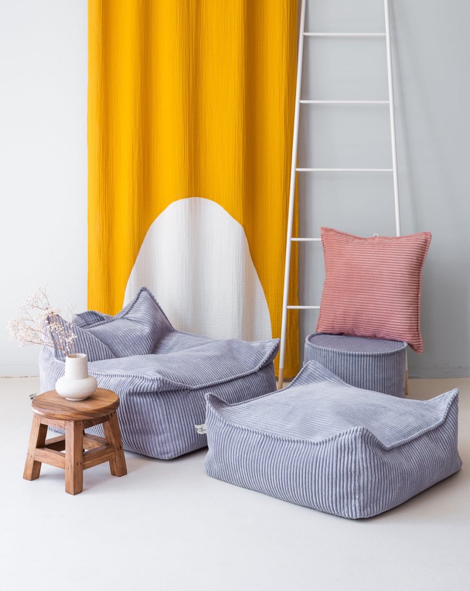 Beanbag Chair - Pana - Blueberry Blue - Casa de Fieras