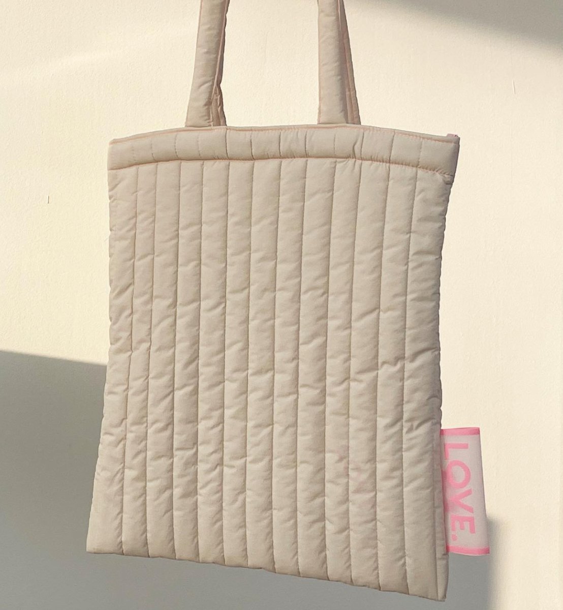 Bolso acolchado - Lineas Beige - Casa de Fieras