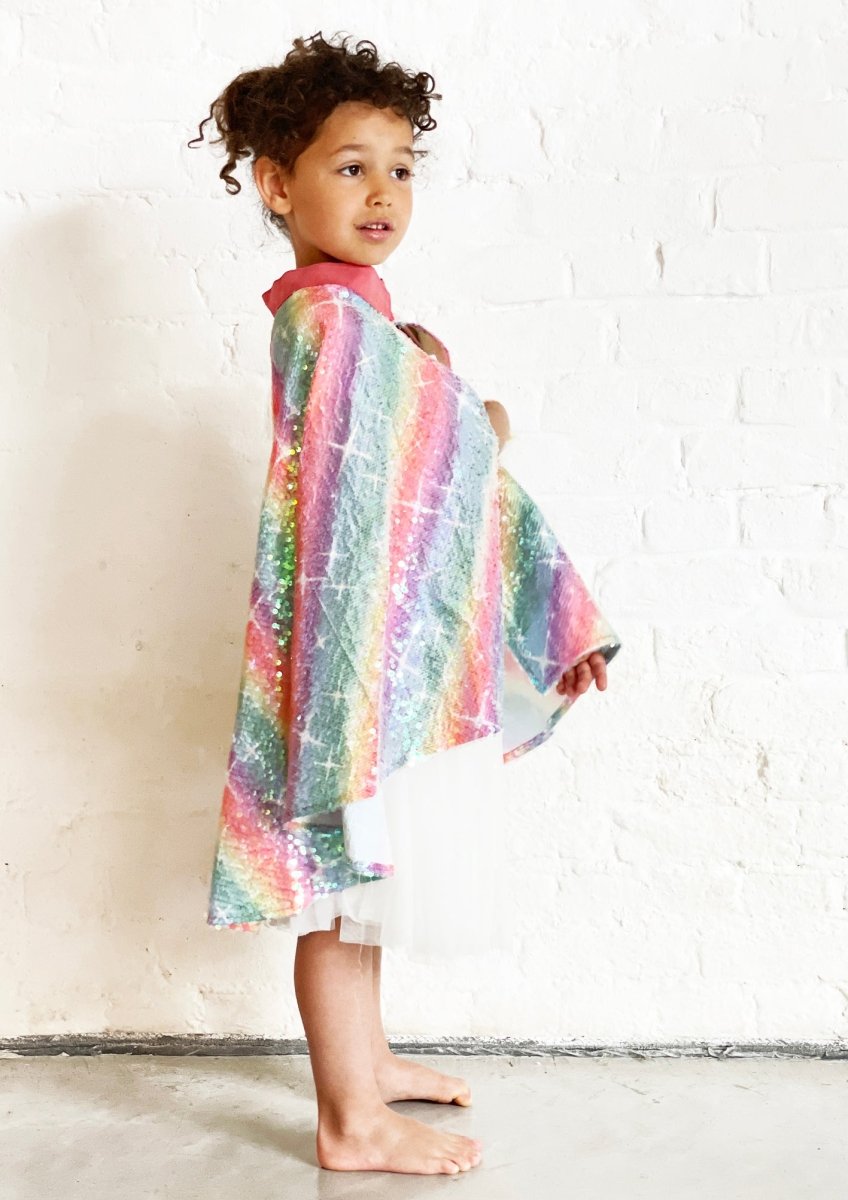 Capa (corta) de lentejuelas - Arcoíris - Casa de Fieras