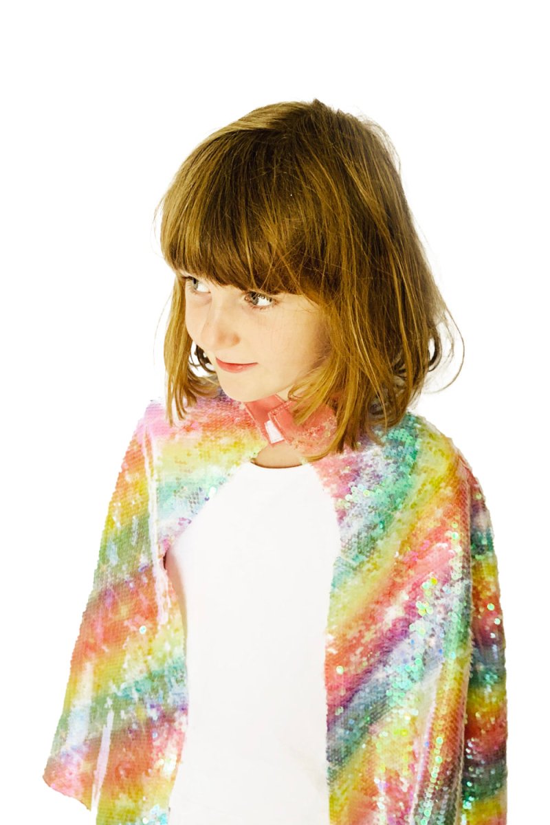 Capa (corta) de lentejuelas - Arcoíris - Casa de Fieras