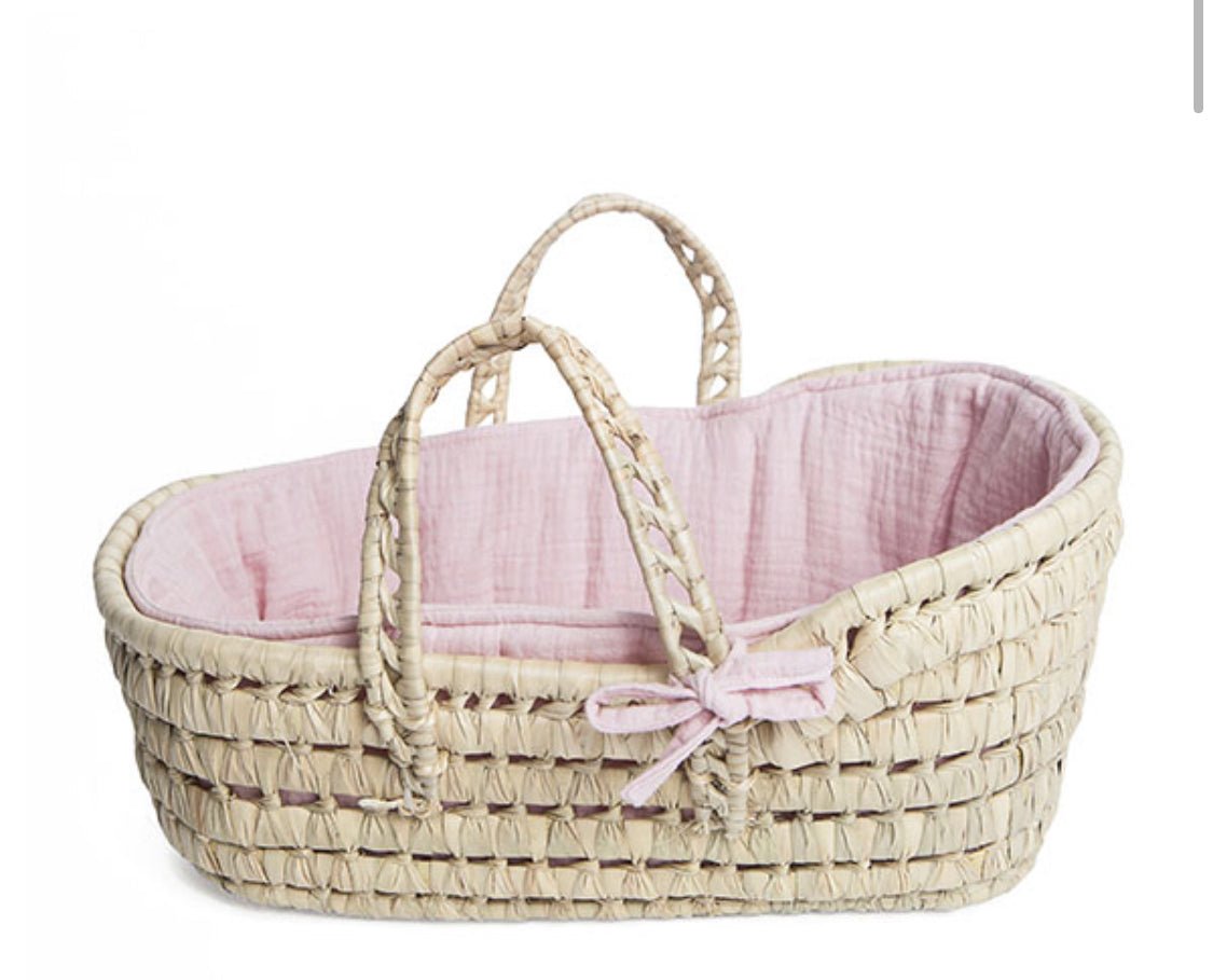 Capazo de mimbre natural - Forro de algodón - Casa de Fieras