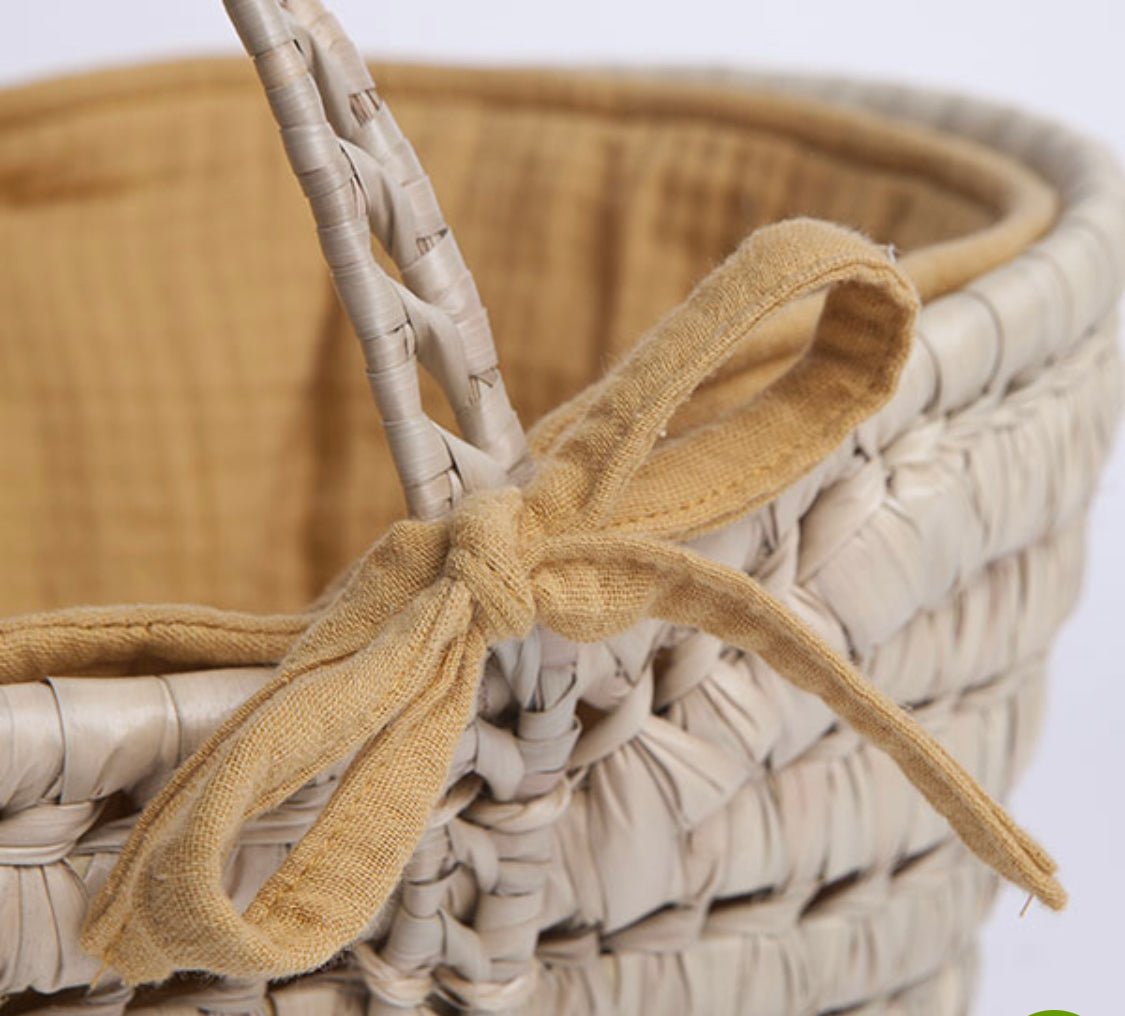 Capazo de mimbre natural - Forro de algodón - Casa de Fieras