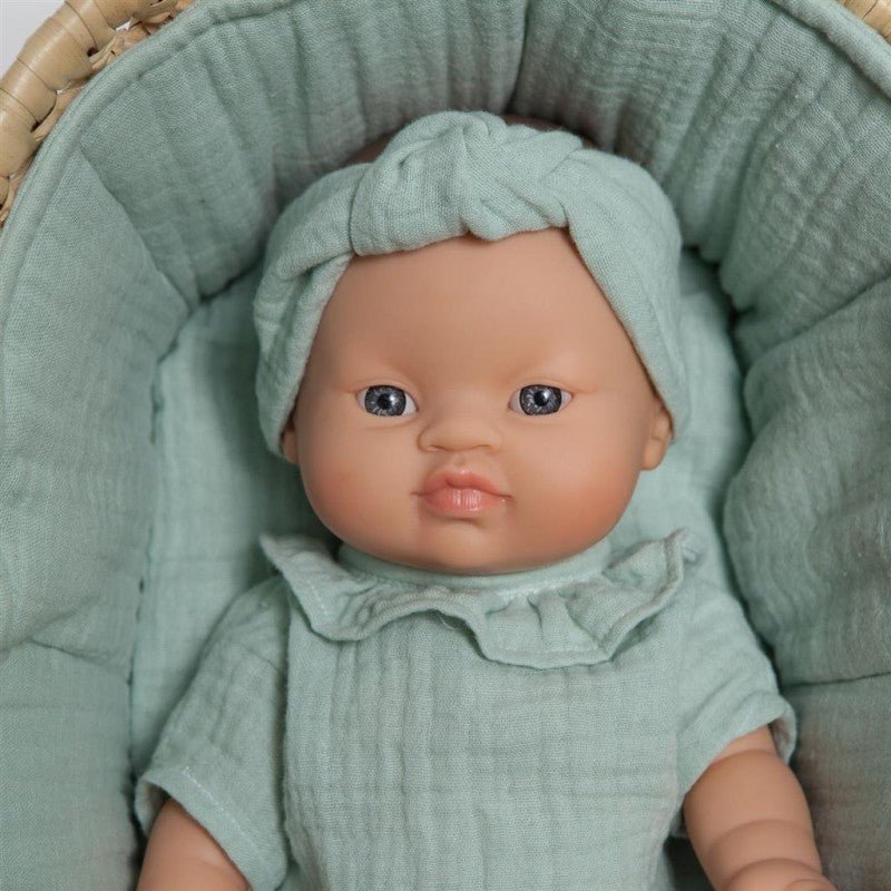 Capazo de mimbre natural - Forro de algodón - Casa de Fieras