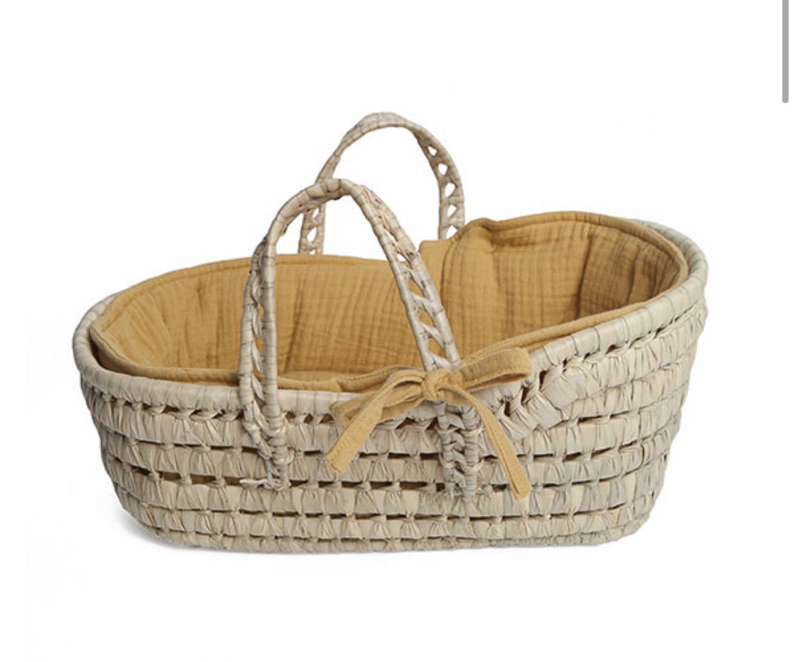 Capazo de mimbre natural - Forro de algodón - Casa de Fieras