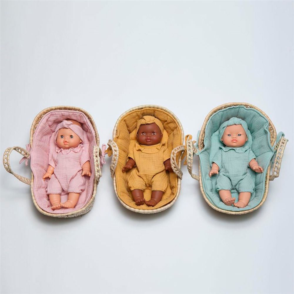 Capazo de mimbre natural - Forro de algodón - Casa de Fieras