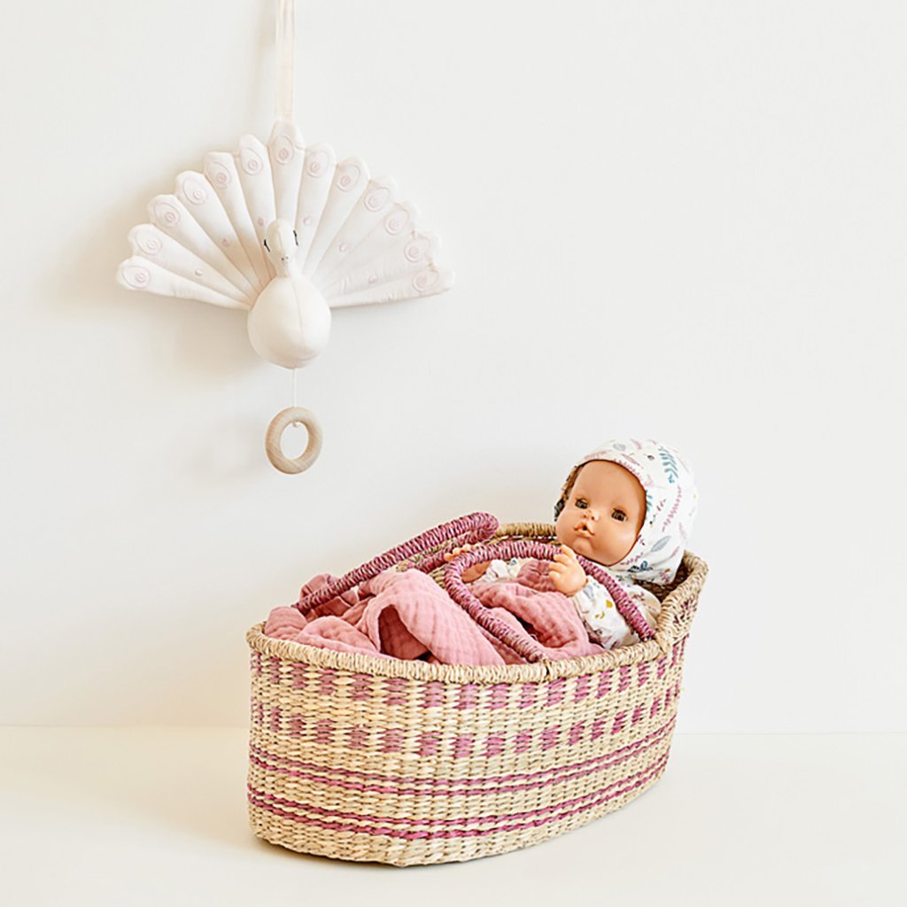 Capazo de mimbre natural (grande) - 2 colores - Casa de Fieras