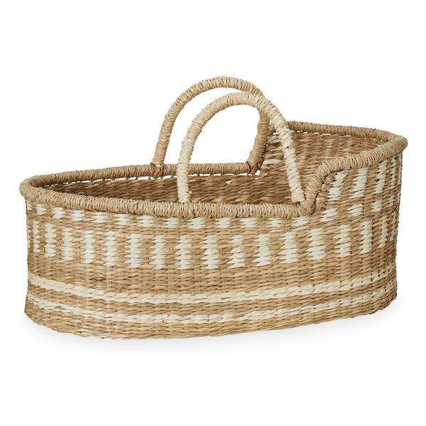 Capazo de mimbre natural (grande) - 2 colores - Casa de Fieras