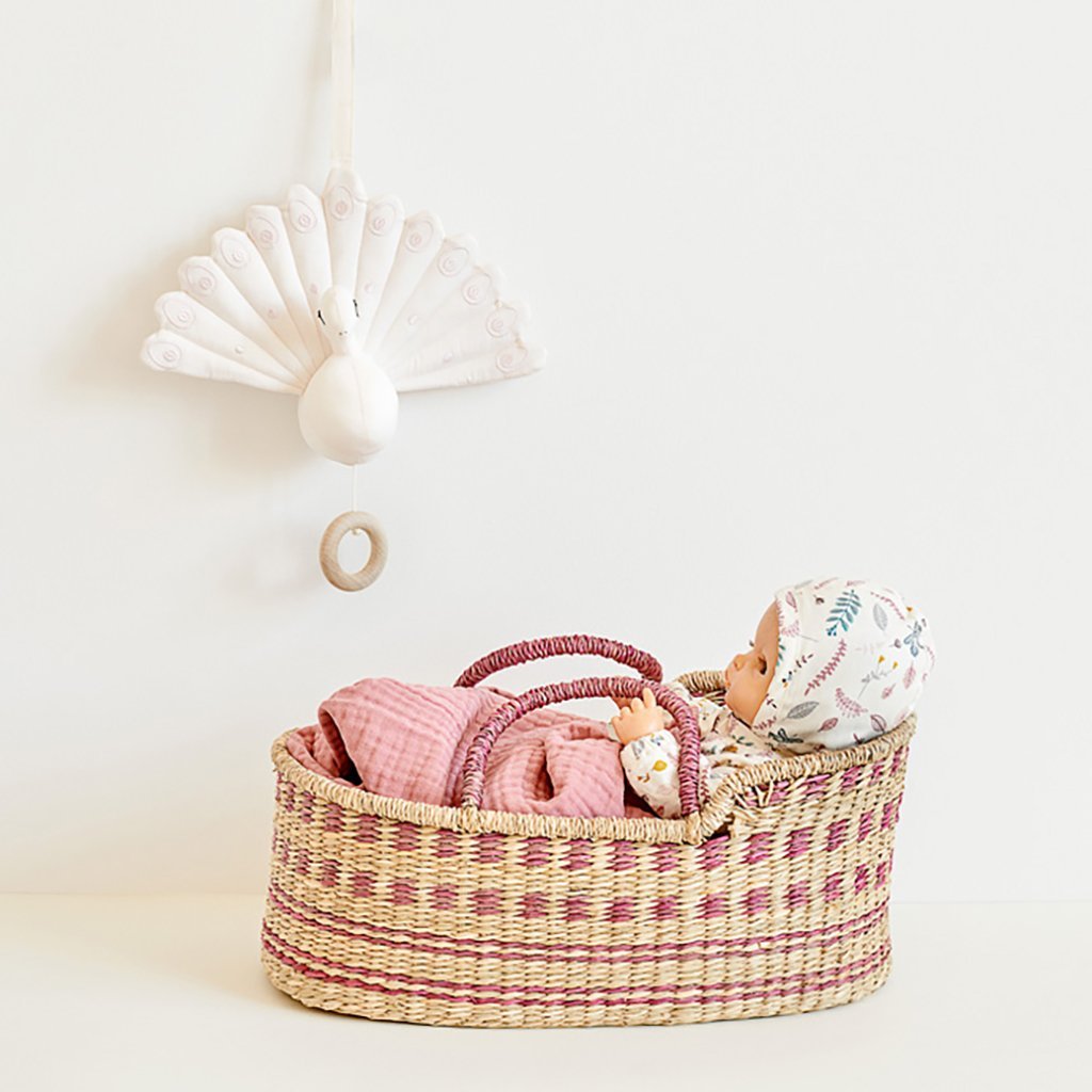 Capazo de mimbre natural (grande) - 2 colores - Casa de Fieras