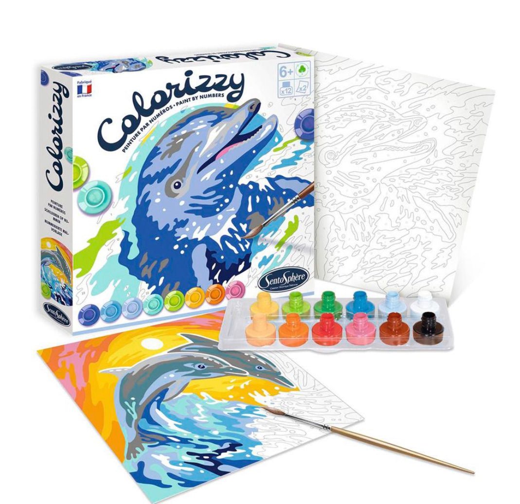 Colorear por números - Delfines - Casa de Fieras