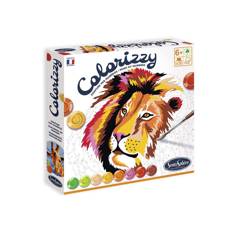 Colorear por números - Sabana - Casa de Fieras