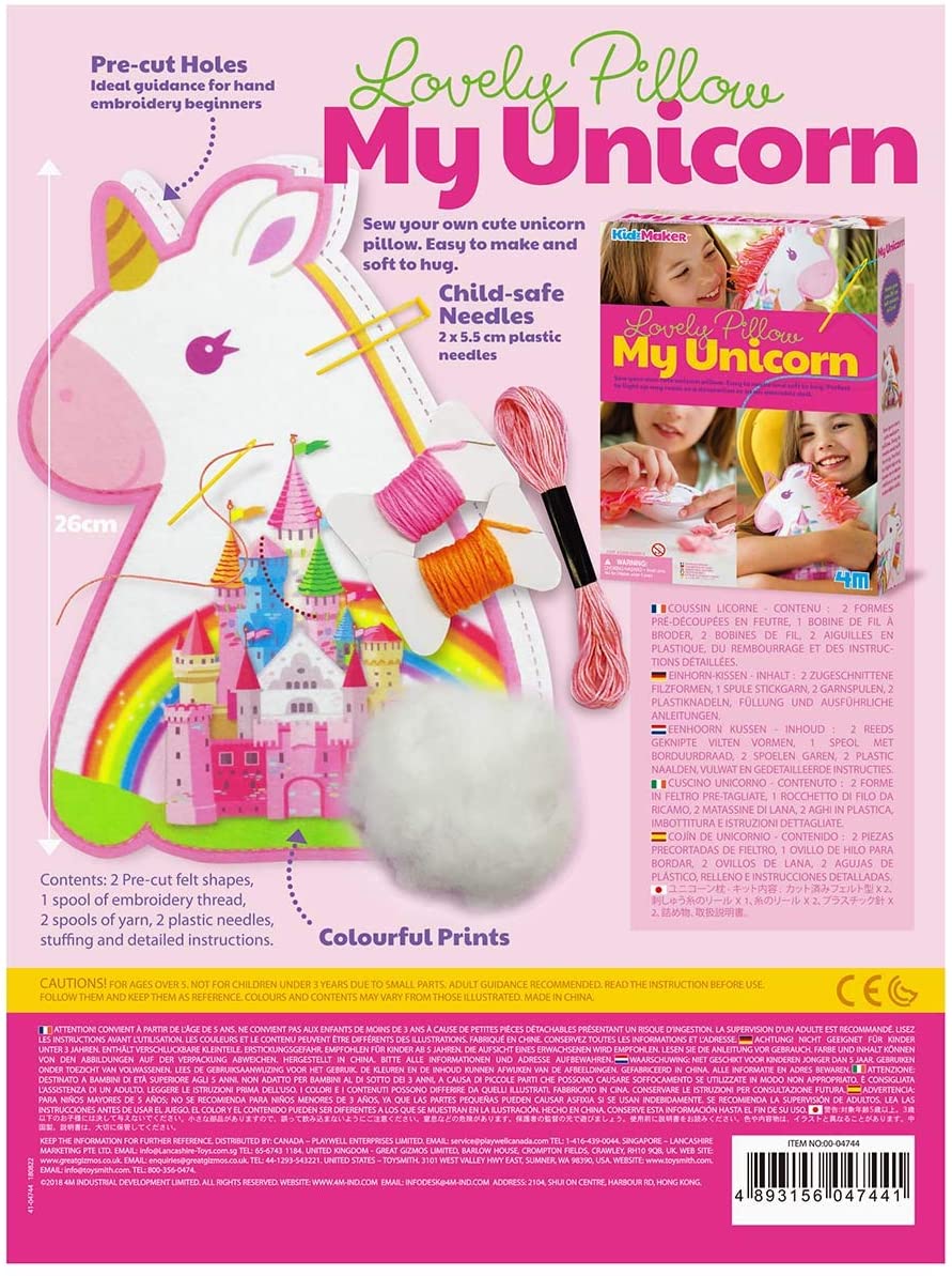 Crea - Mini cojín decorado Unicornio - Casa de Fieras