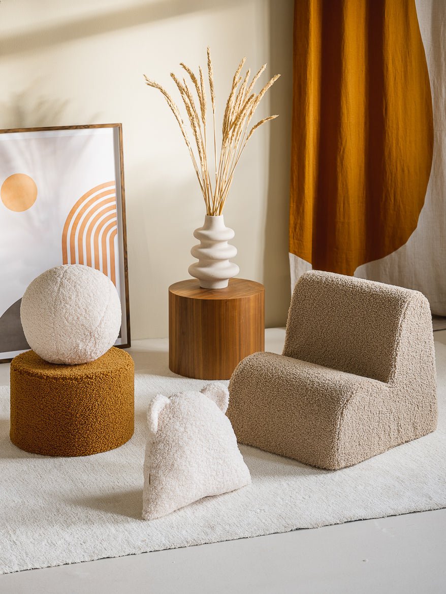 Cream White Ball Cushion - Casa de Fieras