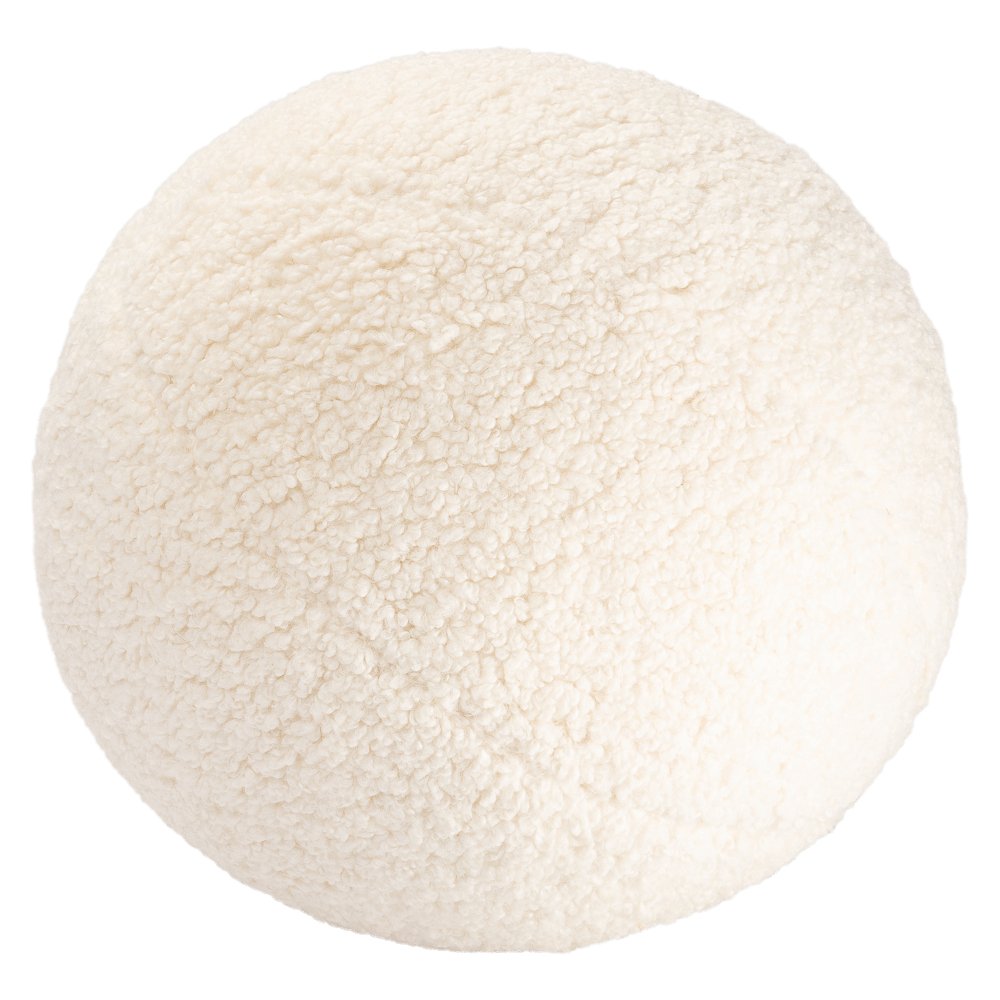 Cream White Ball Cushion - Casa de Fieras
