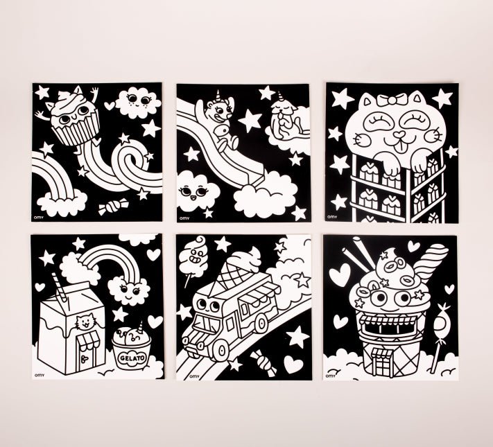 Cuadros de terciopelo para colorear - Kawaii - Casa de Fieras