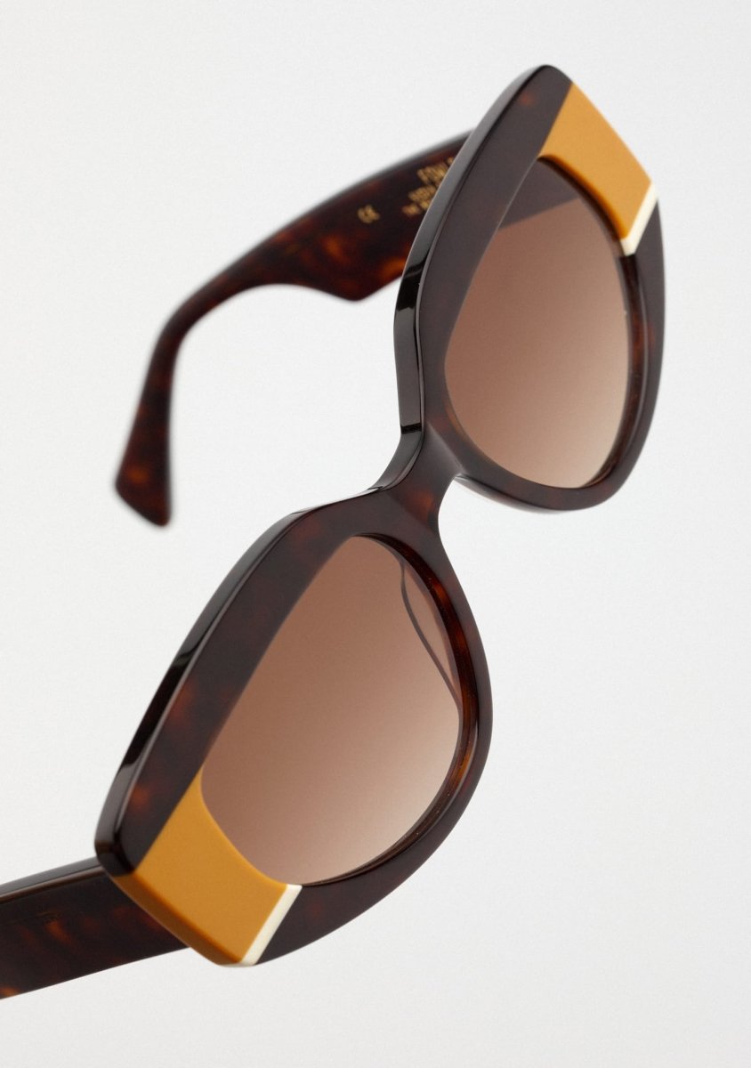 Gafas de Mujer - FOWLER - Havana + detalle mostaza y blanco - Casa de Fieras