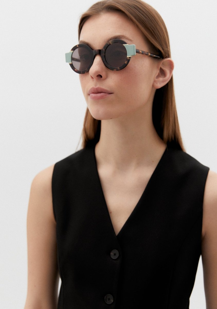 Gafas de Mujer - PATRICK - Habana + detalle Verde y blanco - Casa de Fieras