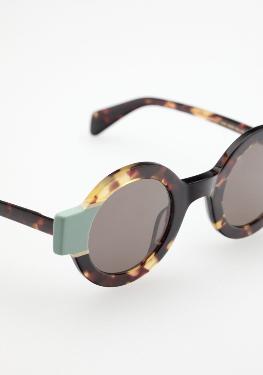 Gafas de Mujer - PATRICK - Habana + detalle Verde y blanco - Casa de Fieras