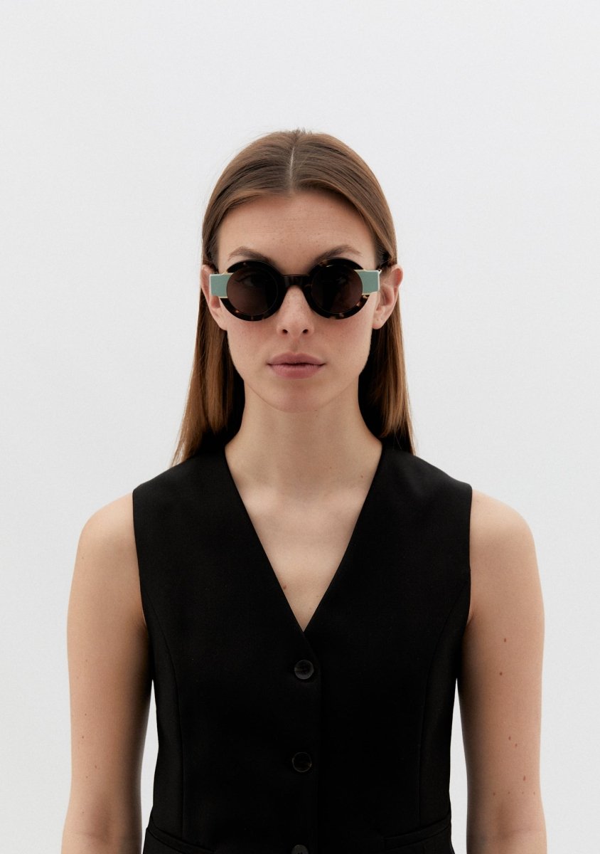 Gafas de Mujer - PATRICK - Habana + detalle Verde y blanco - Casa de Fieras