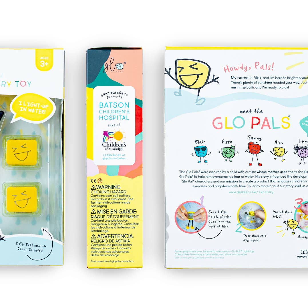 Glo Pals (Brilla en el agua) - Muñeco Amarillo - Casa de Fieras