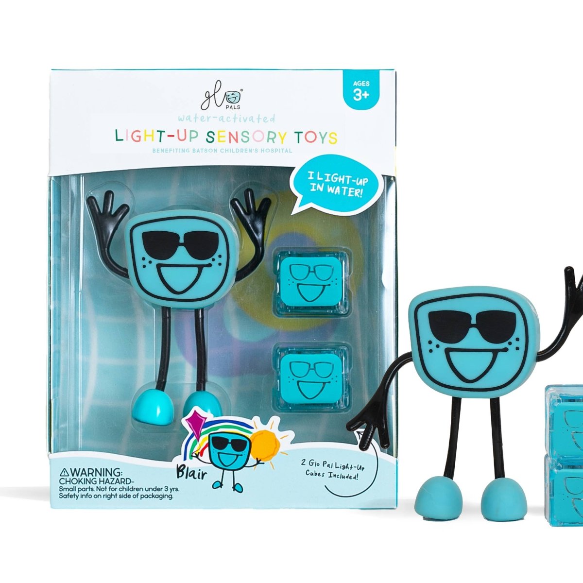 Glo Pals (Brilla en el agua) - Muñeco Morado - Casa de Fieras