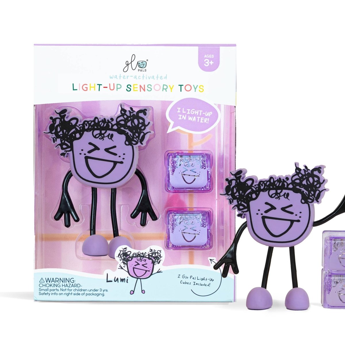 Glo Pals (Brilla en el agua) - Muñeco Morado - Casa de Fieras