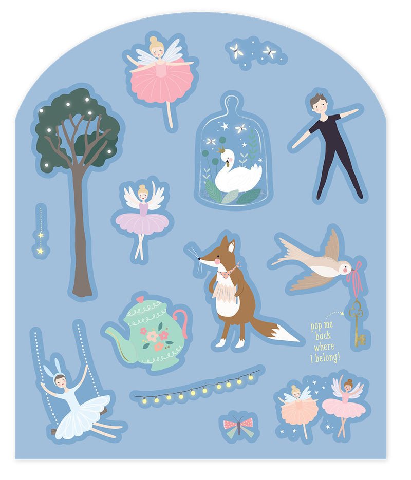 Juego y Pegatinas reutilizables - Bailarinas - Casa de Fieras