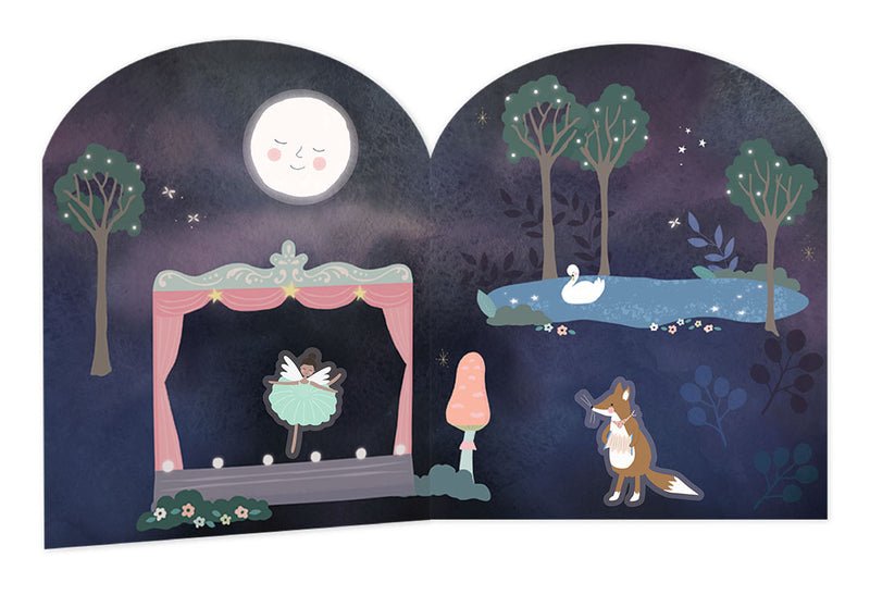 Juego y Pegatinas reutilizables - Bailarinas - Casa de Fieras