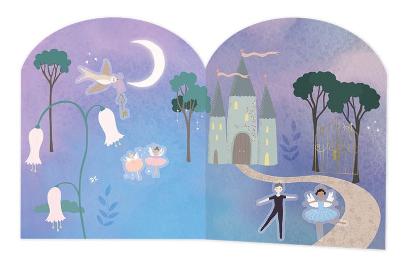 Juego y Pegatinas reutilizables - Bailarinas - Casa de Fieras