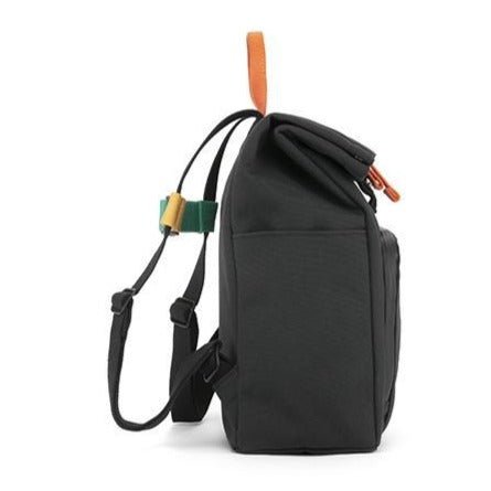 Mochila Dusq (M) - Negra asa Naranja - Casa de Fieras