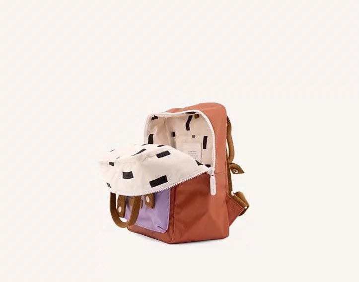 Mochila efecto silicona (S) - Teja / Berenjena - Casa de Fieras