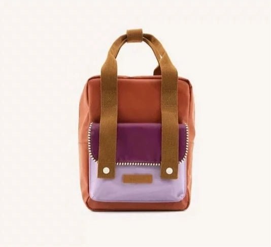 Mochila efecto silicona (S) - Teja / Berenjena - Casa de Fieras