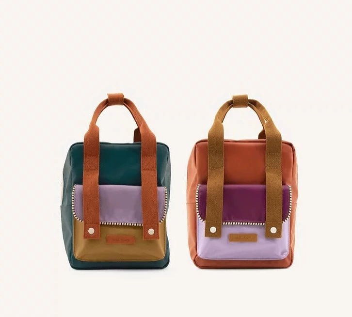Mochila efecto silicona (S) - Teja / Berenjena - Casa de Fieras