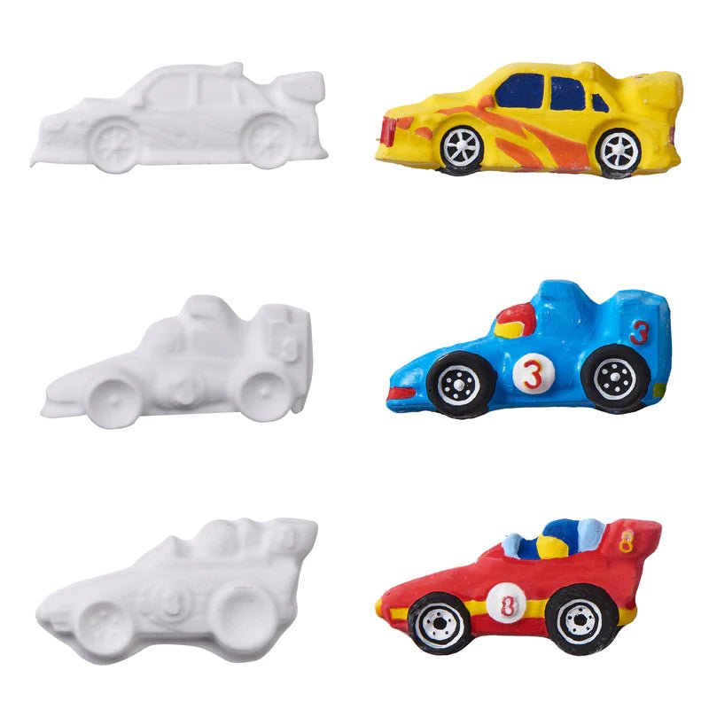 Moldea y pinta - Imanes y pines - Coches de carreras - Casa de Fieras