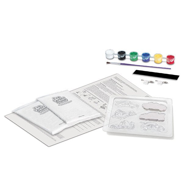 Moldea y pinta - Imanes y pines - Coches de carreras - Casa de Fieras