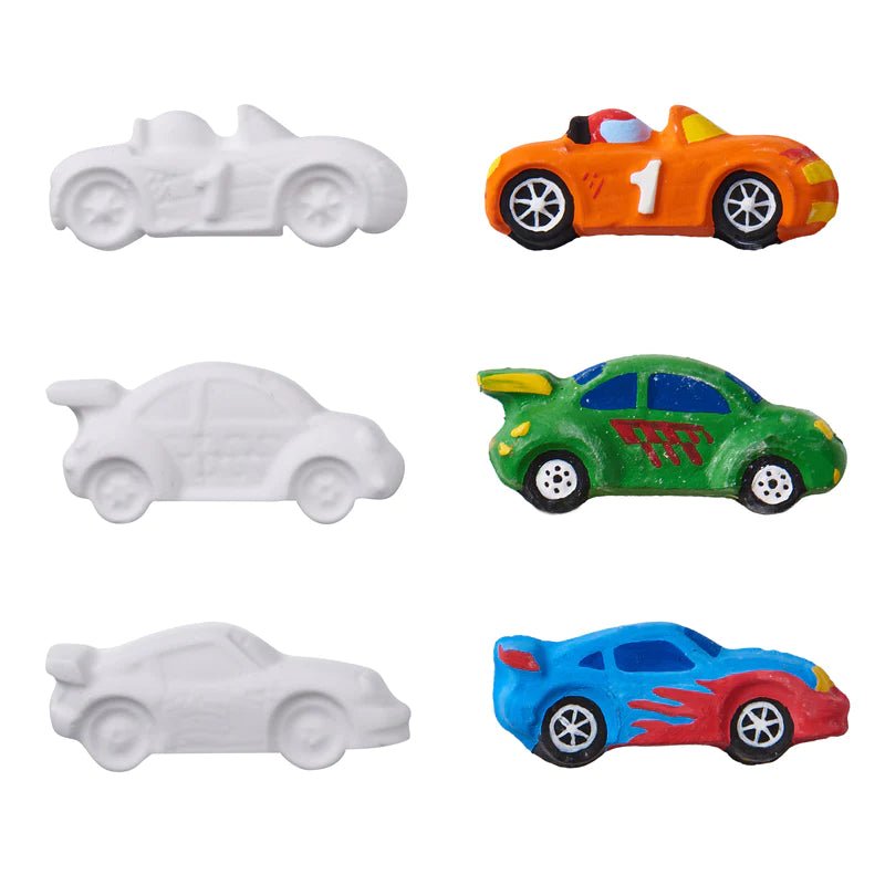 Moldea y pinta - Imanes y pines - Coches de carreras - Casa de Fieras