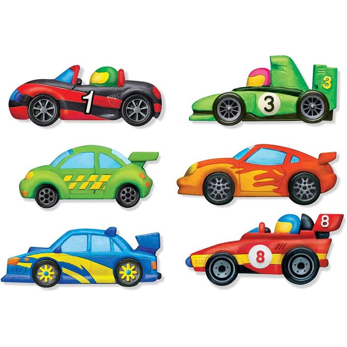 Moldea y pinta - Imanes y pines - Coches de carreras - Casa de Fieras